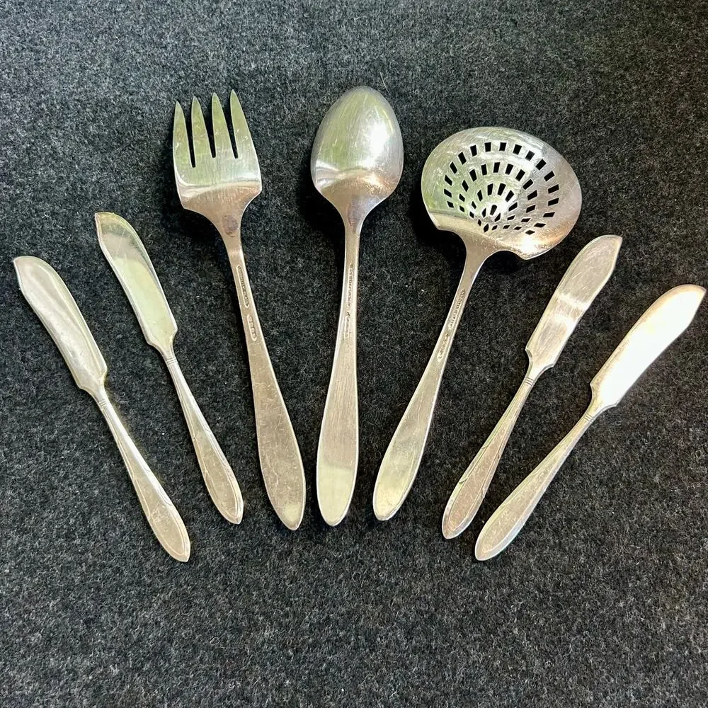 Vintage Nobility Plate Silverplate Serving Utensils Set of 7 by Oneida